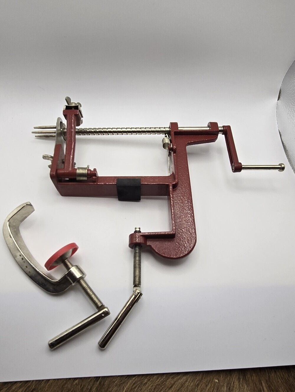 Progressive Apple Peeler Hand Crank Red And Silver